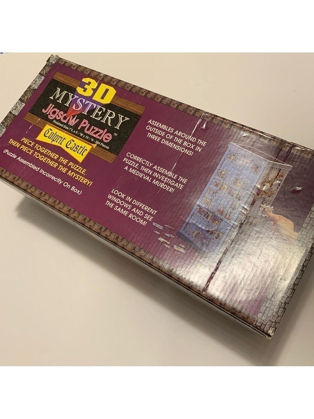 3-D vintage mystery puzzle Castle Culprit game family fun medieval murder - Picture 6 of 15